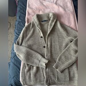 Ralph Lauren Taupe Knit Cardigan